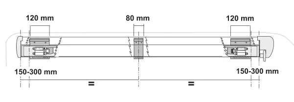 F45s – rysunek techniczny (katalog Fiamma, s. 55)