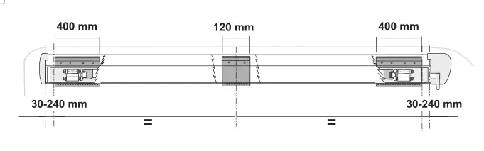 F45s – rysunek techniczny (katalog Fiamma, s. 55)