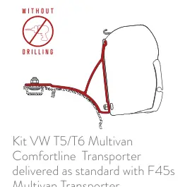 F45s VW T5/T6 – rysunek techniczny (katalog Fiamma, s. 58)