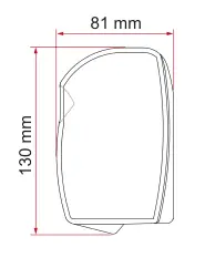 F43van – rysunek techniczny (katalog Fiamma, s. 60)