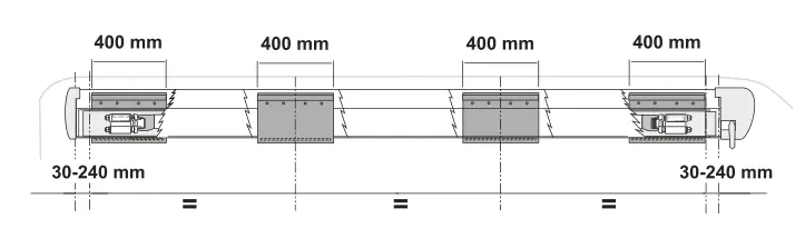 F45L – rysunek techniczny (katalog Fiamma, s. 63)