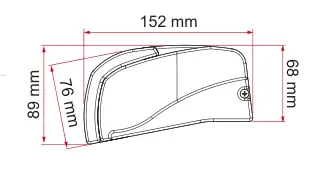 F40van – rysunek techniczny (katalog Fiamma, s. 74)
