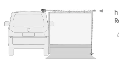 F40van – rysunek techniczny (katalog Fiamma, s. 74)