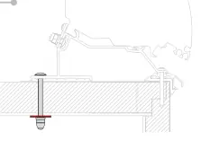 F80 – montaż na dachu – rysunek techniczny (katalog Fiamma, s. 112)
