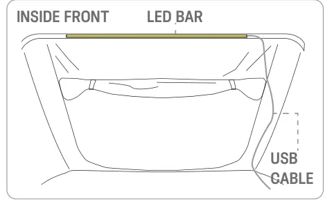 Namiot dachowy – Moonlight Tent (s. 154–155) – rysunek techniczny (katalog Fiamma, s. 154)