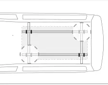 Namiot dachowy – Moonlight Tent (s. 154–155) – rysunek techniczny (katalog Fiamma, s. 155)