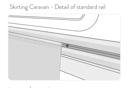 Fartuchy przeciwwiatrowe – Skirting (s. 157) – rysunek techniczny (katalog Fiamma, s. 157)