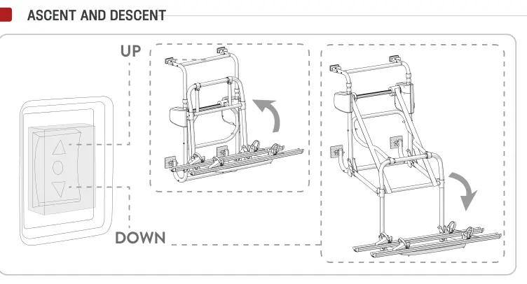 Carry-Bike Lift 77 / Motor Lift 77 – rysunek techniczny (katalog Fiamma, s. 176)