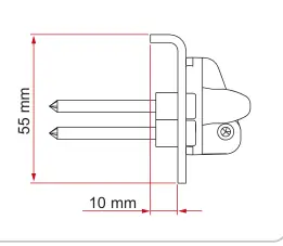 Carry-Bike Pro Hymer - Dethleffs – rysunek techniczny (katalog Fiamma, s. 179)
