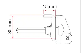 Carry-Bike Pro Hymer - Dethleffs – rysunek techniczny (katalog Fiamma, s. 179)