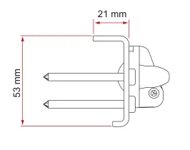 Carry-Bike Pro Hymer - Dethleffs – rysunek techniczny (katalog Fiamma, s. 179)