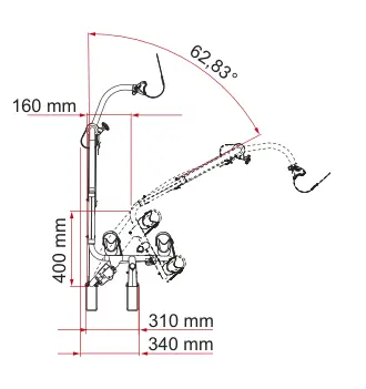 Carry-Bike Caravan Active – rysunek techniczny (katalog Fiamma, s. 184)