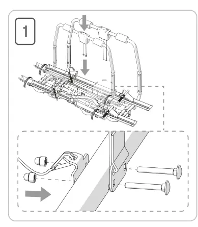 Carry-Bike Caravan Active – rysunek techniczny (katalog Fiamma, s. 184)