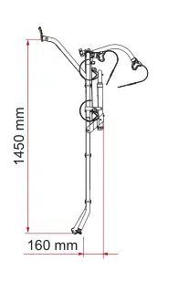 Carry-Bike VW T5 / T6 – rysunek techniczny (katalog Fiamma, s. 194)