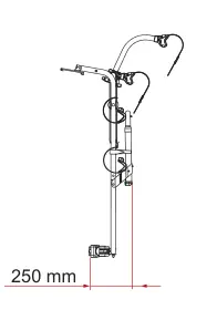 Carry-Bike VW Caddy – rysunek techniczny (katalog Fiamma, s. 196)