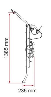 Carry-Bike VW T4 D – rysunek techniczny (katalog Fiamma, s. 198)