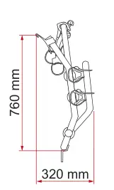 Carry-Bike VW T2 – rysunek techniczny (katalog Fiamma, s. 201)