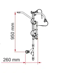 Carry-Bike Mercedes V Class Premium – rysunek techniczny (katalog Fiamma, s. 204)