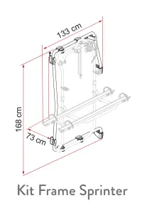 Carry-Bike Frame – rysunek techniczny (katalog Fiamma, s. 214)