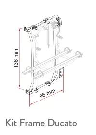 Carry-Bike Frame – rysunek techniczny (katalog Fiamma, s. 214)