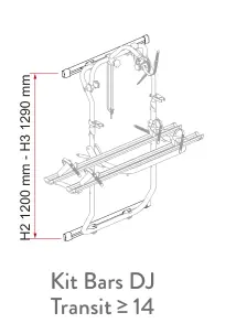Carry-Bike DJ – rysunek techniczny (katalog Fiamma, s. 216)
