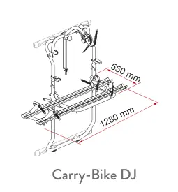 Carry-Bike DJ – rysunek techniczny (katalog Fiamma, s. 216)
