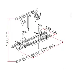 Carry-Bike DJ – rysunek techniczny (katalog Fiamma, s. 217)