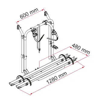 Carry-Bike 200 D – rysunek techniczny (katalog Fiamma, s. 218)