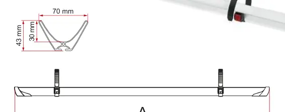 Rail Plus / XL – rysunek techniczny (katalog Fiamma, s. 228)