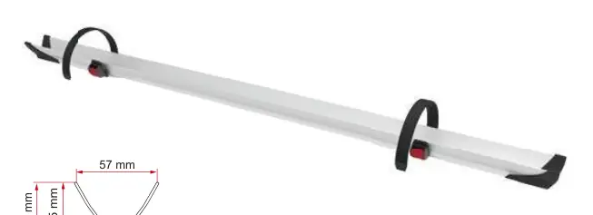 Rail Quick Pro – rysunek techniczny (katalog Fiamma, s. 228)