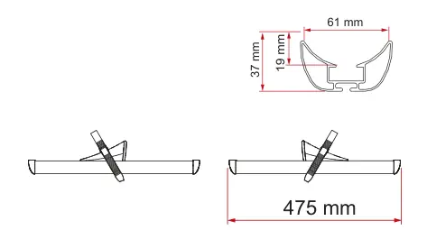 Carry-Bike – Akcesoria (s. 228–239) – rysunek techniczny (katalog Fiamma, s. 231)