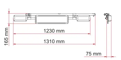 Licence Plate Carrier – rysunek techniczny (katalog Fiamma, s. 233)
