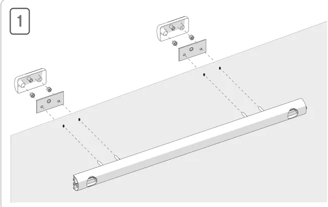 Kit Support Bar 600 mm – rysunek techniczny (katalog Fiamma, s. 234)