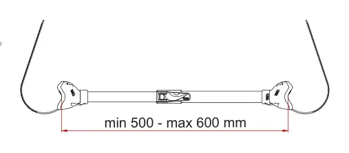 Quick Safe / Strip / Security Strip / Cable-Lock / Bike Frame Adapter – rysunek techniczny (katalog Fiamma, s. 236)