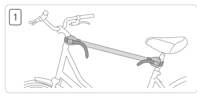 Quick Safe / Strip / Security Strip / Cable-Lock / Bike Frame Adapter – rysunek techniczny (katalog Fiamma, s. 236)