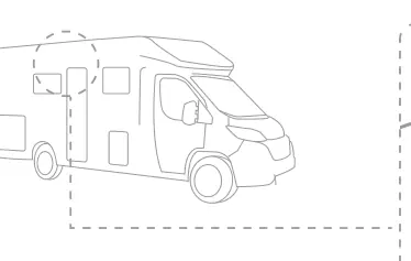 Montaż – promień frezowania – rysunek techniczny (katalog Fiamma, s. 241)