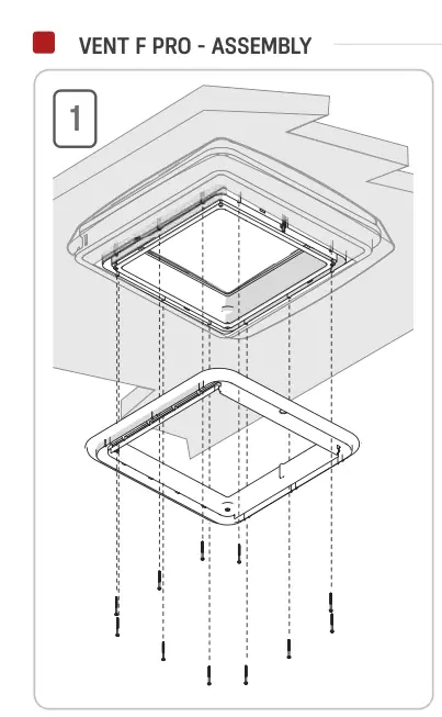 Vent F Pro – rysunek techniczny (katalog Fiamma, s. 245)