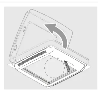 Vent F Pro – rysunek techniczny (katalog Fiamma, s. 245)