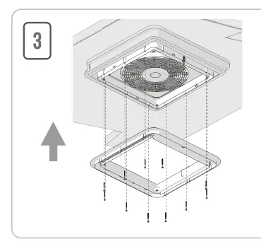 Kit Turbo-Vent F / Kit Turbo-Vent F Premium – rysunek techniczny (katalog Fiamma, s. 247)