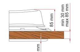 Turbo-Vent Premium – rysunek techniczny (katalog Fiamma, s. 253)