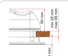 Vent 28 F – rysunek techniczny (katalog Fiamma, s. 256)