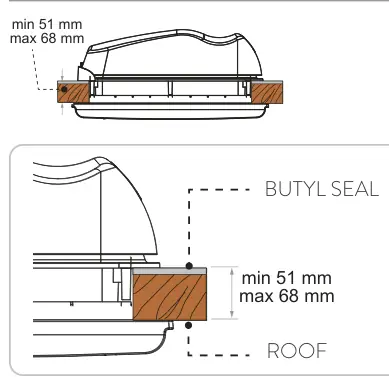 Vent 28 F – rysunek techniczny (katalog Fiamma, s. 256)