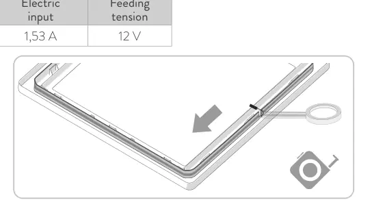 Kit LED Strip Vent – rysunek techniczny (katalog Fiamma, s. 258)