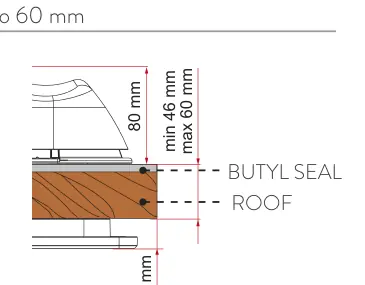 Vent 40F – rysunek techniczny (katalog Fiamma, s. 258)