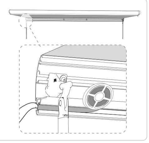 Oświetlenie LED do markiz – rysunek techniczny (katalog Fiamma, s. 264)
