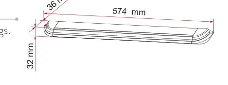 LED zewnętrzne i do garażu – rysunek techniczny (katalog Fiamma, s. 267)