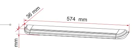 LED zewnętrzne i do garażu – rysunek techniczny (katalog Fiamma, s. 267)