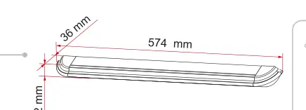 LED zewnętrzne i do garażu – rysunek techniczny (katalog Fiamma, s. 267)