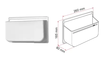 Pocket – rysunek techniczny (katalog Fiamma, s. 281)
