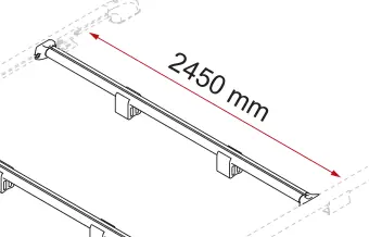 Fixing-bar Rail – rysunek techniczny (katalog Fiamma, s. 283)